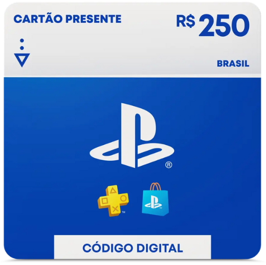 Cartão PSN R$ 250 Brasil – Recarga PlayStation Store Digital
